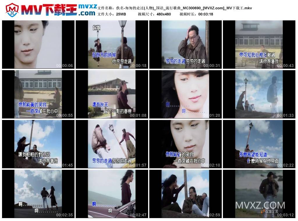 佚名-匆匆的走过(人物)_国语_流行歌曲_MC300690